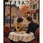 Rainy Evening Cafe Romance in Stitches