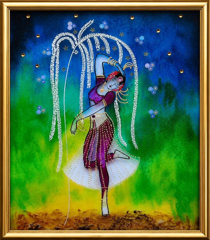 Graceful dancer beneath a magical tree Graceful dancer beneath a magical tree