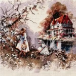 Victorian manor cross stitch