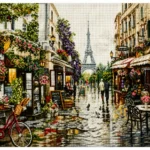 Paris Eiffel Tower cross stitch