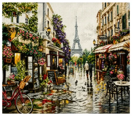 Paris Eiffel Tower cross stitch